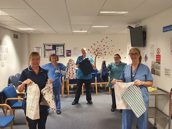 NHS staff with hand made bags website size